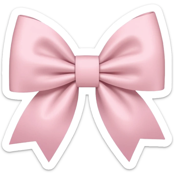 super pale pink bow confetti but the paper confetti are the pale pink bows all spread out sticker