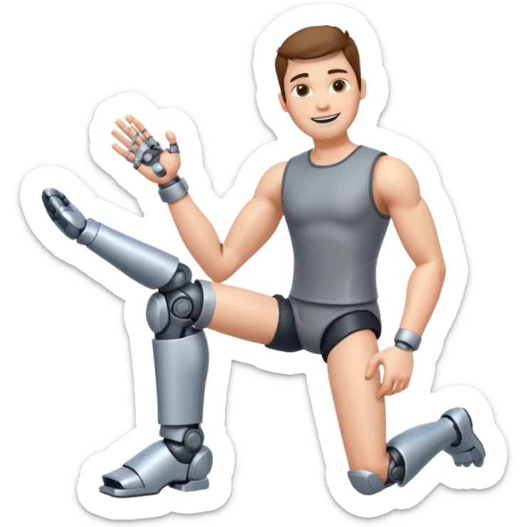 Ich fühle mich fröhlich, weil ich taglich positive Lust habe. Außerdem habe ich gestren Unfall gemacht. Uhhh aber … ich bin stark 💪🏼🦿🦾 sticker