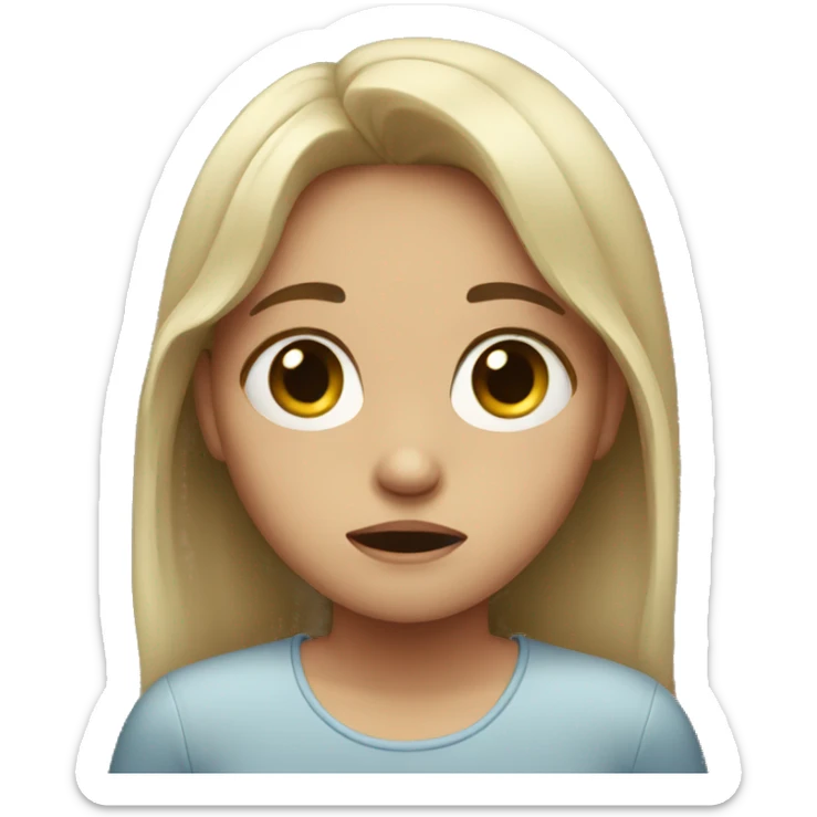 Girl crying  sticker