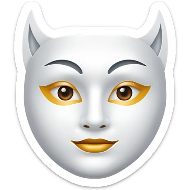 a sheet of white mask pack for face skincare beauty, except on the face, just only product sticker