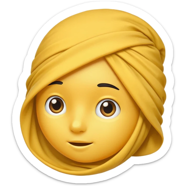 cap cloth yellow sticker