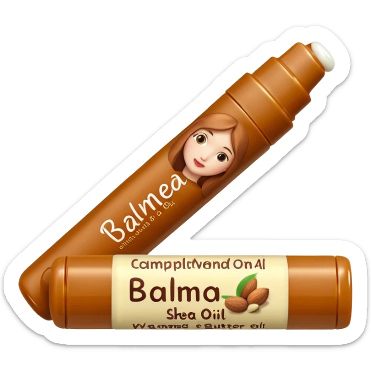 Balmea Natural Shea Butter and Almond Oil Lip Balm chapstick for lips sticker