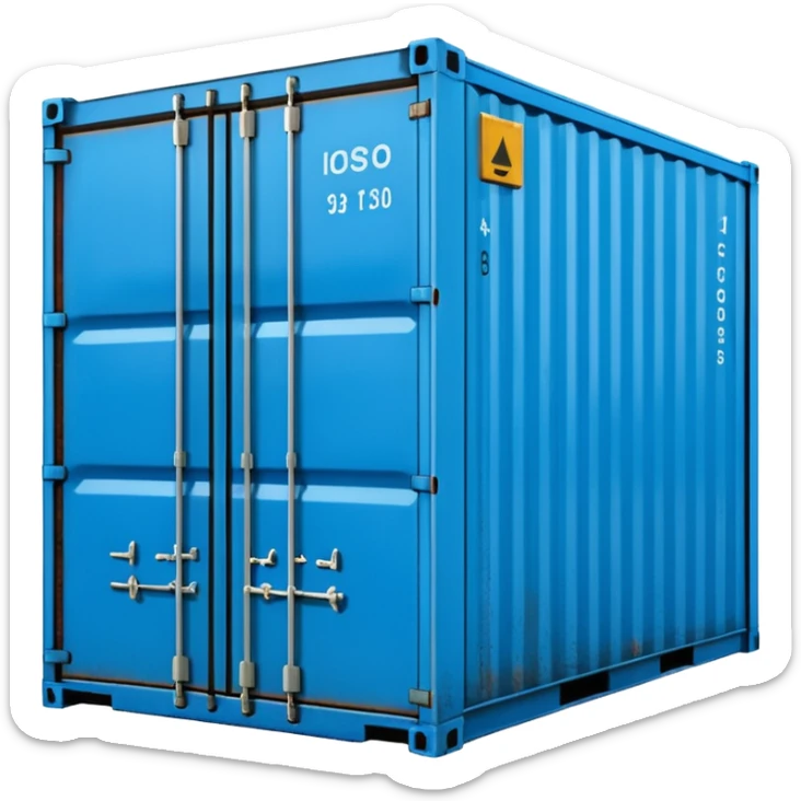 goods Contener emoji which is used for shipment of goods, single contaner sticker