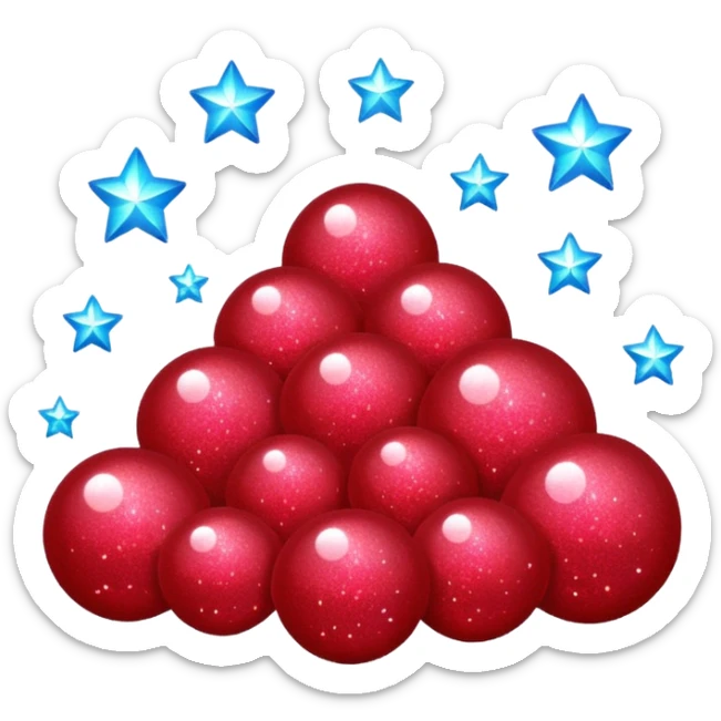 red glitter sky sticker