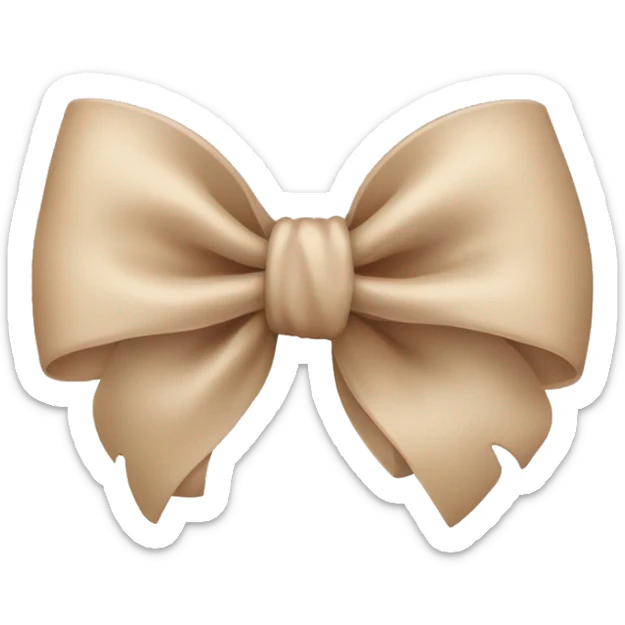 Beige bow sticker