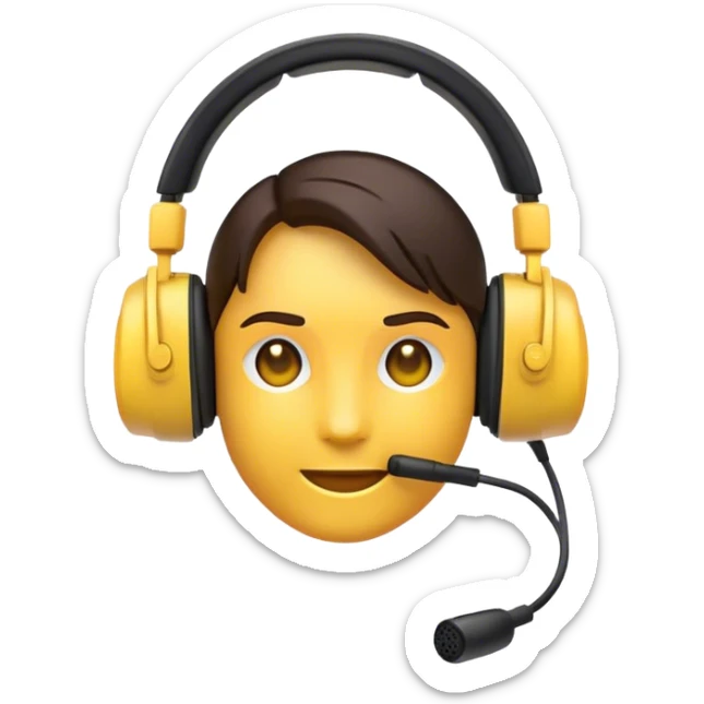 Clash of Clans aesthetic: Cinematic Playful Xbox Headset Portrait Emoji, rendered in a 3D vector-style similar to standard emojis with minimal shading and bold, simplified shapes. A compact, distinct form with signature details, softly glowing with a modern gaming energy charm. Simplified yet unmistakably iconic, highly detailed and consistent, glowing with a soft radiance and high shine. Stylized with a touch of next-gen innovation and a soft glowing outline, capturing the essence of a beloved gaming relic with a friendly, playful manner! sticker