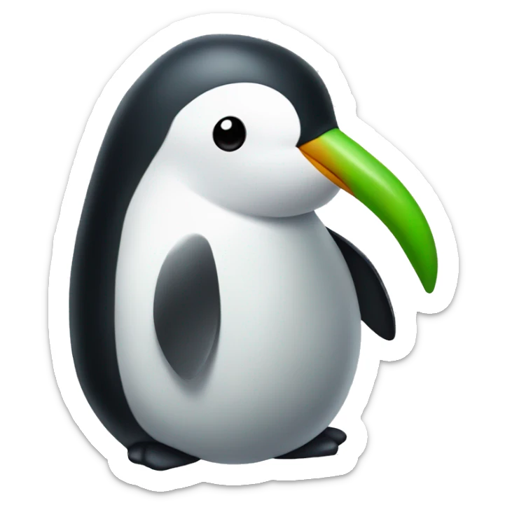 Pingüino verde  sticker
