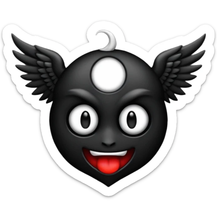 Las alas de angel del emoji pero que sean alas de demonio sticker