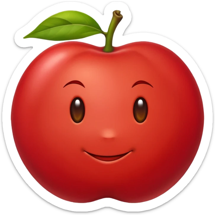 Eu quero um emoji de acerola normal, como todos os outros emojis de fruta sticker