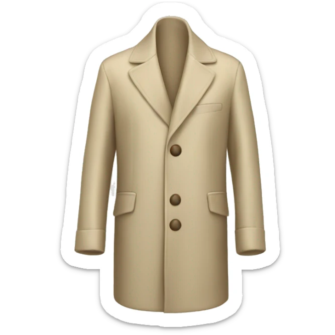 Silk coat in beige sticker