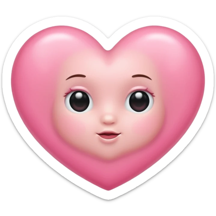 Baby pink heart  sticker