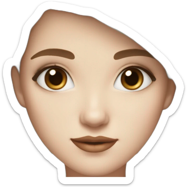 beautiful-girl, blue-eyes, short-hair,white-skin,-makeup,brown-hair sticker