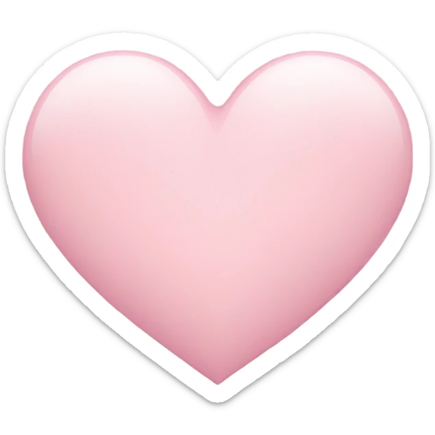 light pink heart sticker