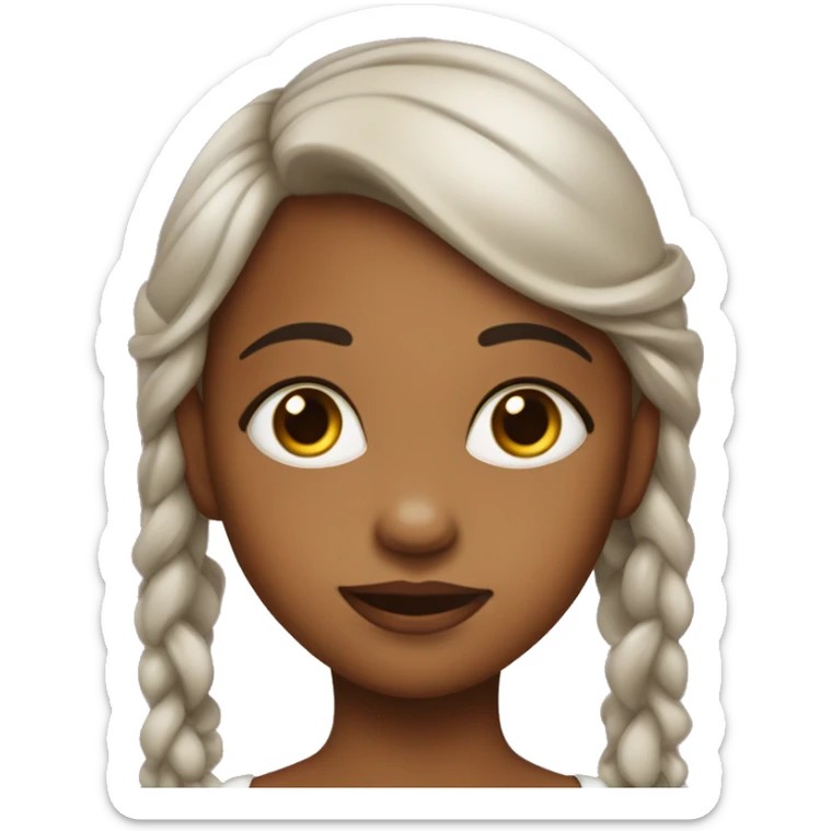Una niña peli negra piel morenita ojos marrones pelo lacio  sticker