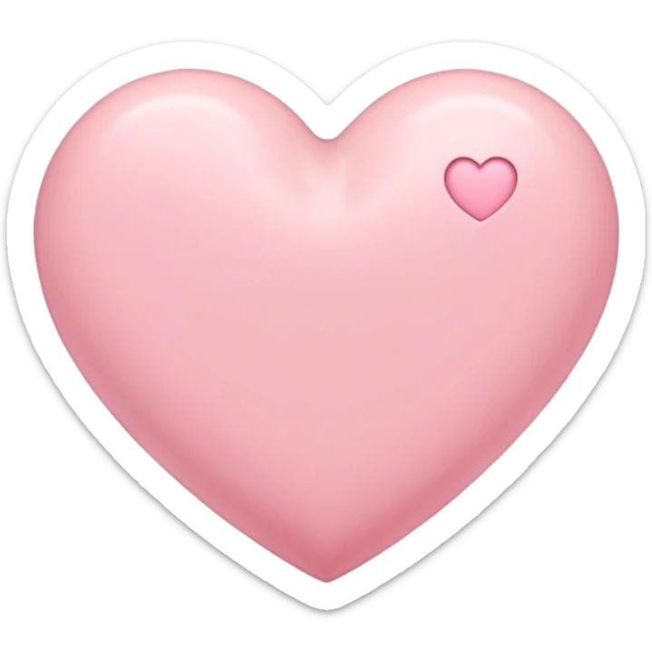 pastel pink heart  sticker