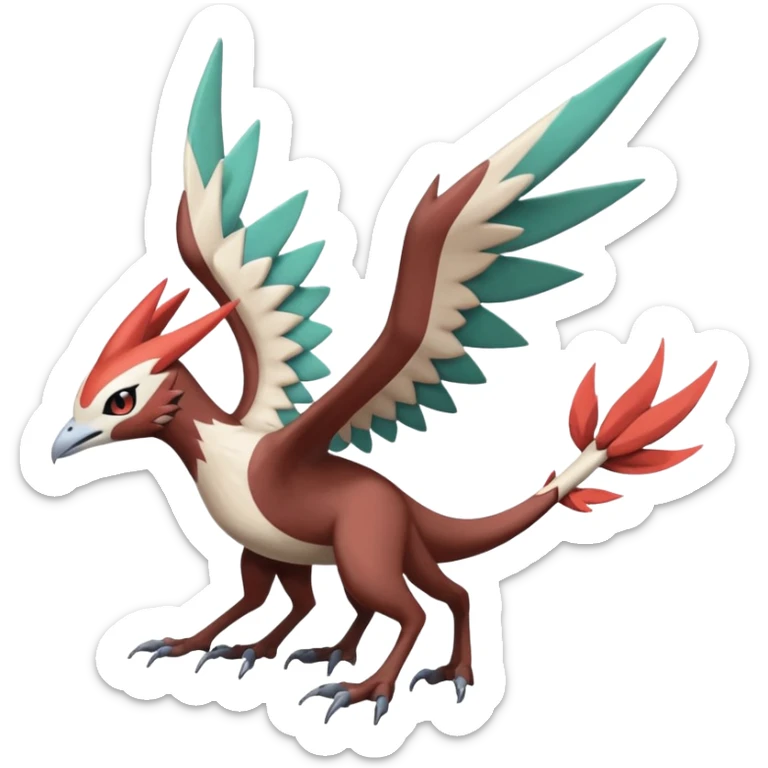 Trico-Meloetta-Latias-Nargacuga-Noivern-hybrid-fusion-creature, full body sticker