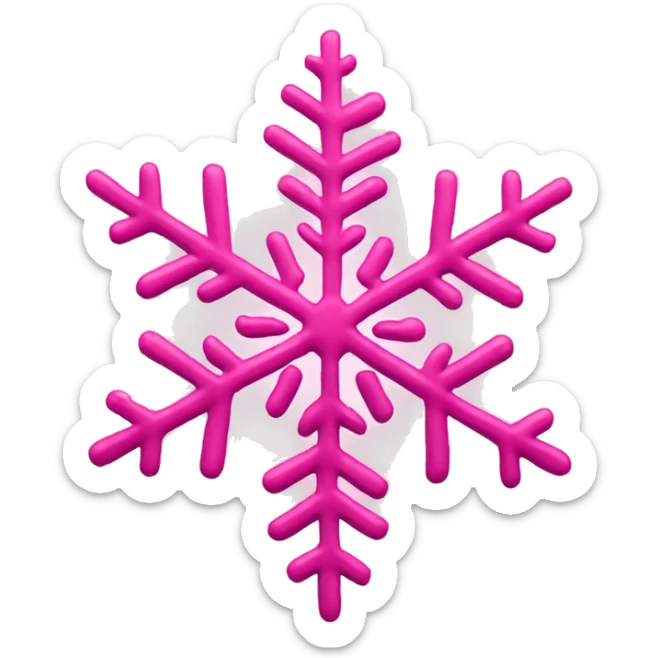 pink snowflake sticker