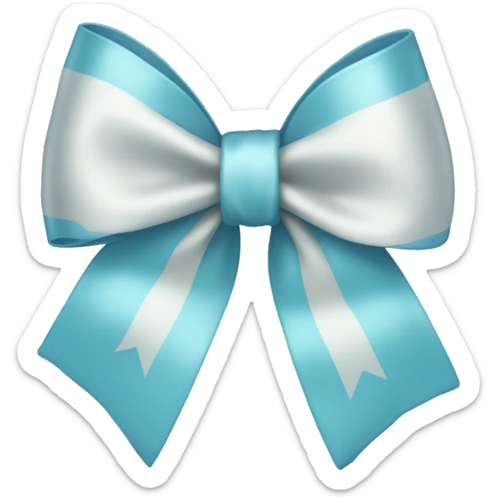 light blue bow sticker