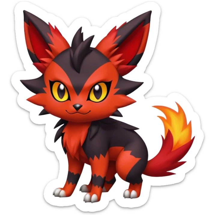 Noivern-Litten-Zorua-Torracat-Fakemon-hybrid full body sticker