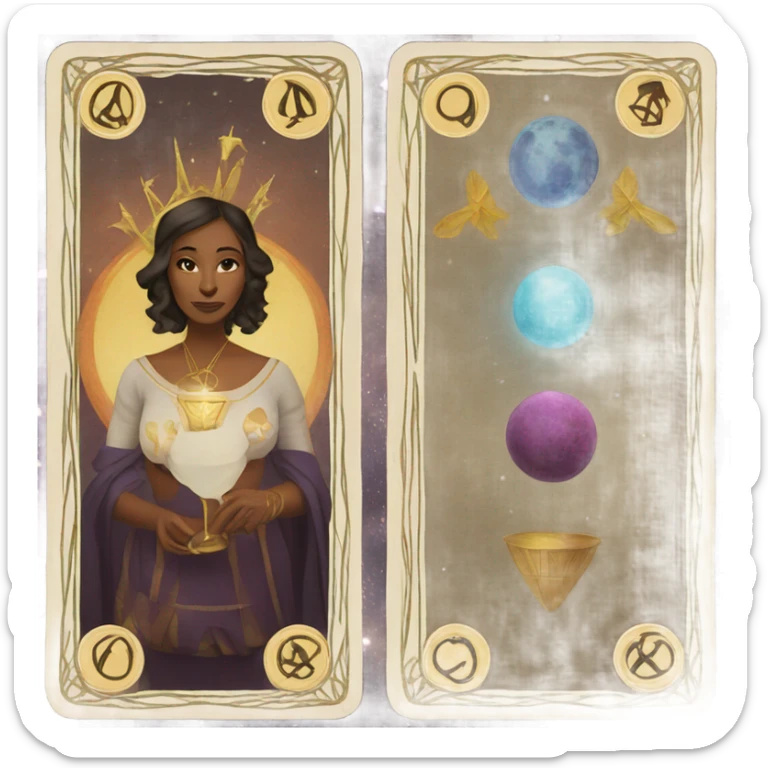 Tarot cards sticker