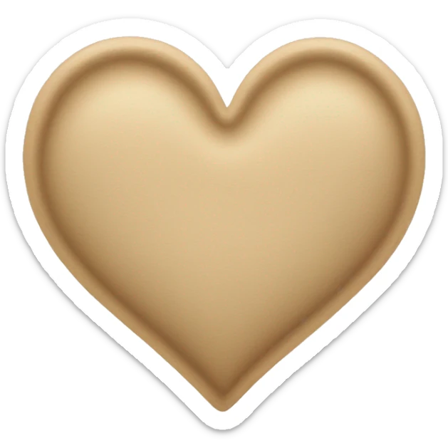 beige heart sticker