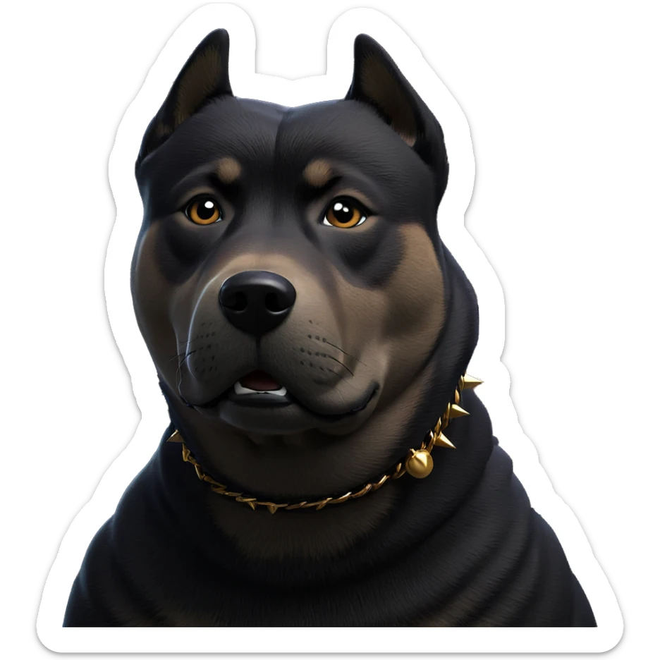 shiba inu with spiked collar sticker