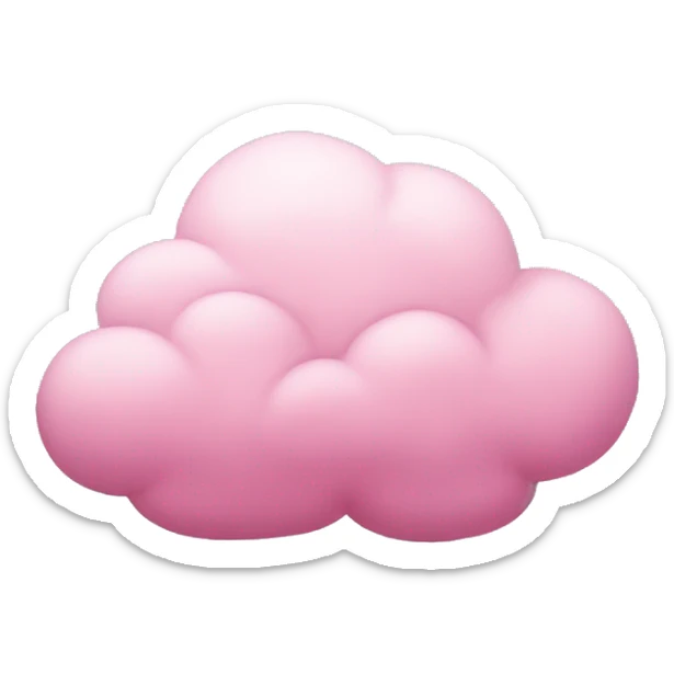 Pink cloud sticker