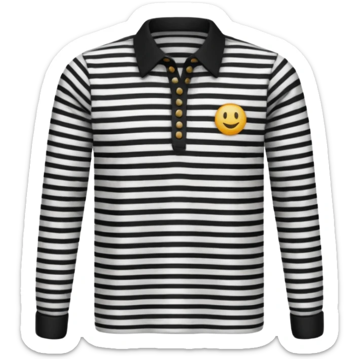 black and white striped shirt, just the shirt french sticker