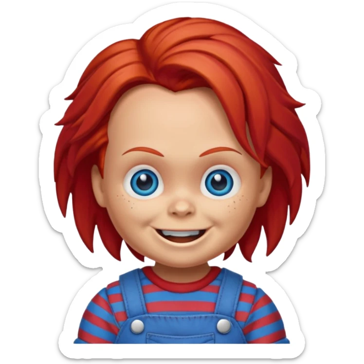 Un emojin de chuky sticker