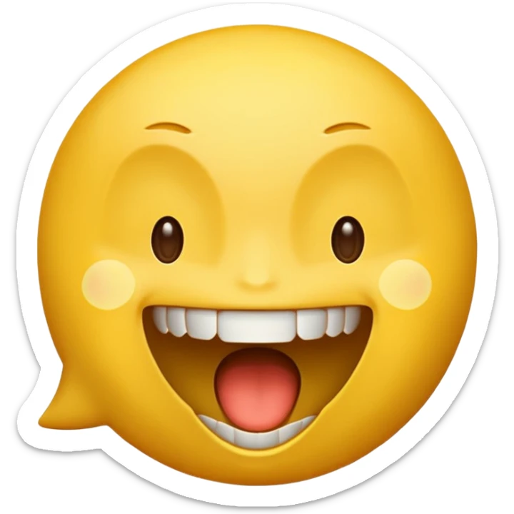 a face with a large opened mouth in emoji of whatsapp style (yellow), not humanized. The ones you generate are strange sticker