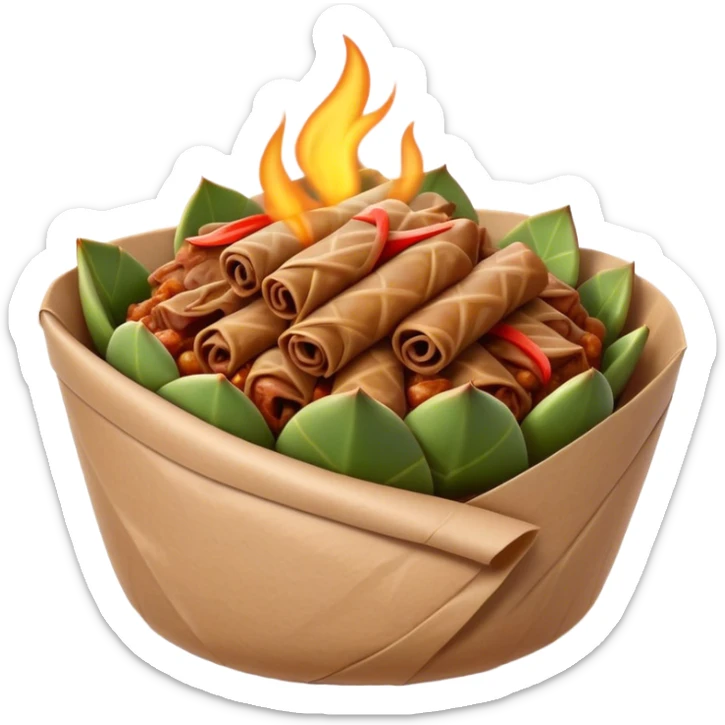 Gyros Cinematic Realistic Gyros Dish Emoji, depicted as succulent, spiced meat wrapped in paper for easy handling, rendered with lifelike textures and dynamic, warm lighting. sticker