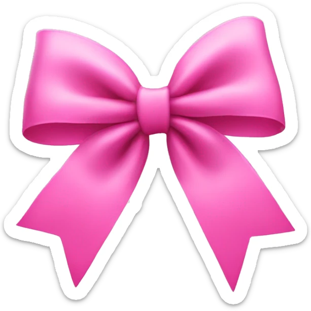 Pink bow sticker