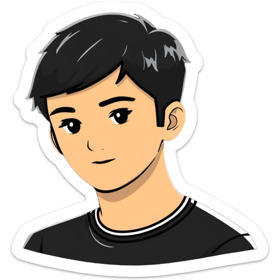 Alex Consani famous model with fashionable appearance and signature look sticker