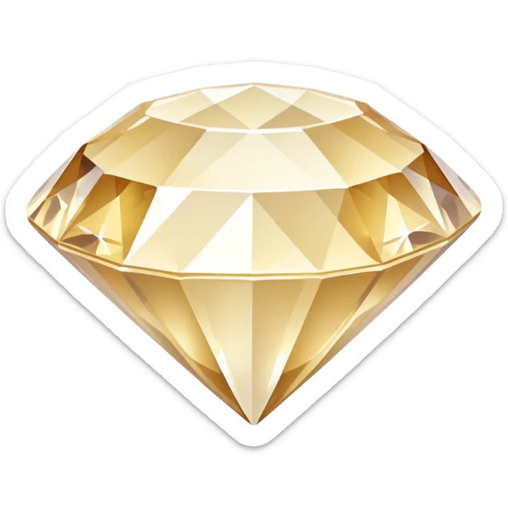 Cream diamond sticker