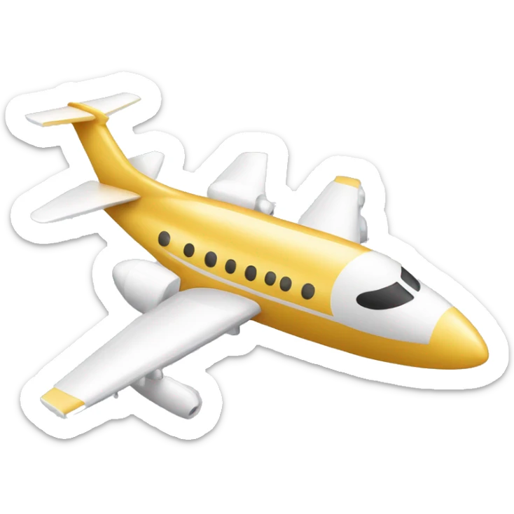 Christening Jet on New Year’s with bottle of champagne  sticker