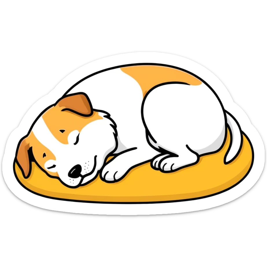 Dog sleeping  sticker