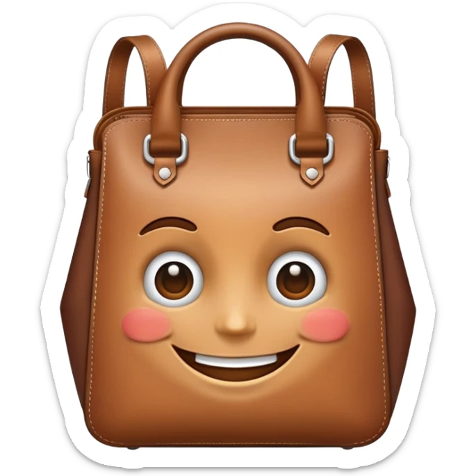 bag with a face on it sticker
