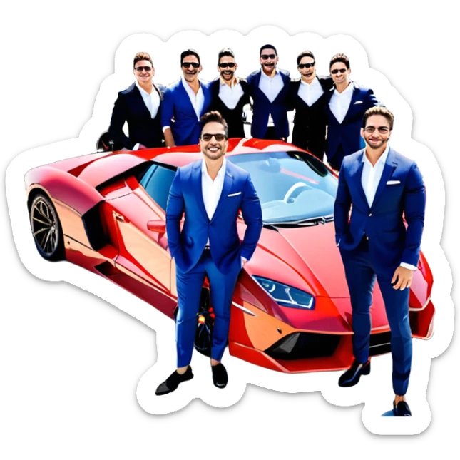 Speakers: Grant Cardone, Tai Lopez, Josh Madrid, Alex Hormozi, Iman Gadzhi, Daniel G, Branden Condy, Patrick Bet-David, Dan Henry, Luke Belmar, Shelby Sapp, Leila Hormozi, Tefi Valenzuela, business, influencers, friends, rich millionaire success lifestyle, private jet , supercars, success, sales sticker