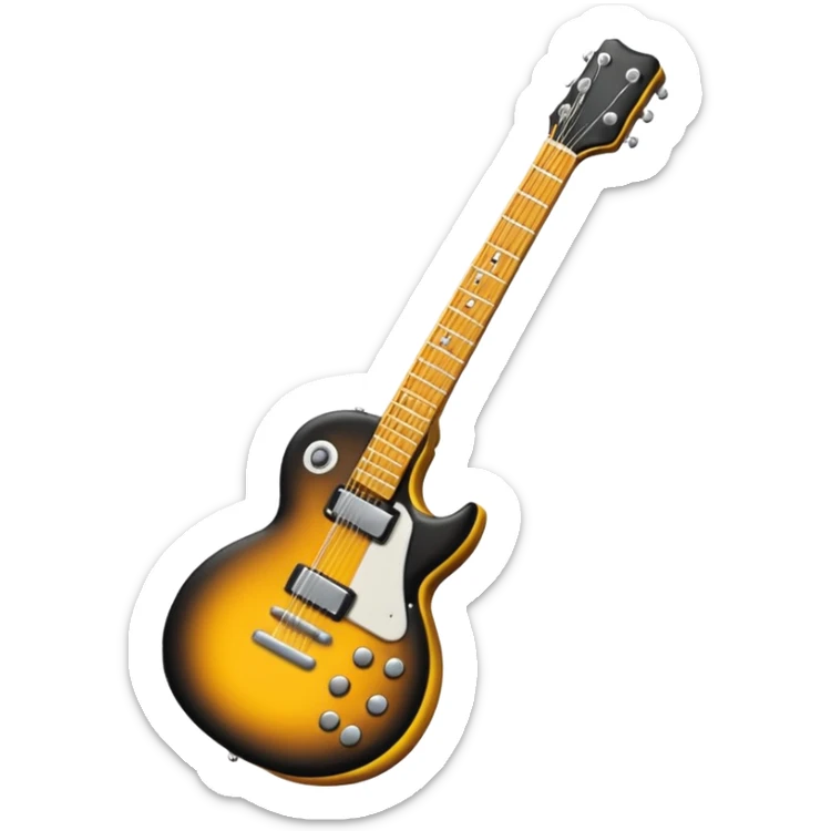 🙂 bu emojinin elinde eloktronik gitar olsun elektronik gitar siyah olsun sticker