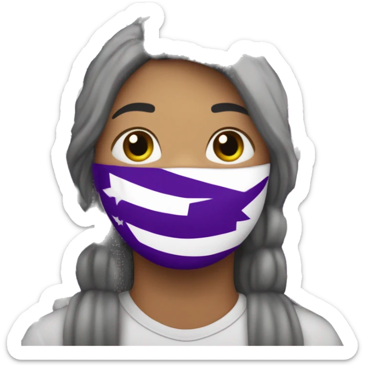 Una bandera que tienne tres colores q son morado blanco y morado esalgo así pero con otro color 🇨🇴 sticker