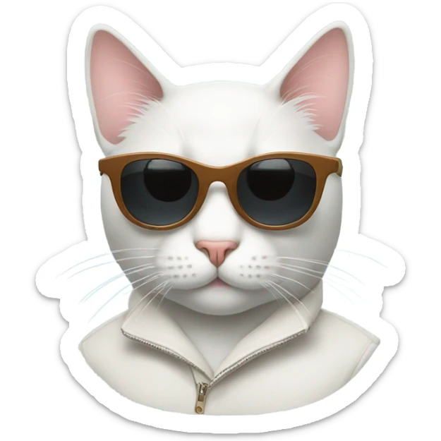 Cat with sunglasses sticker
