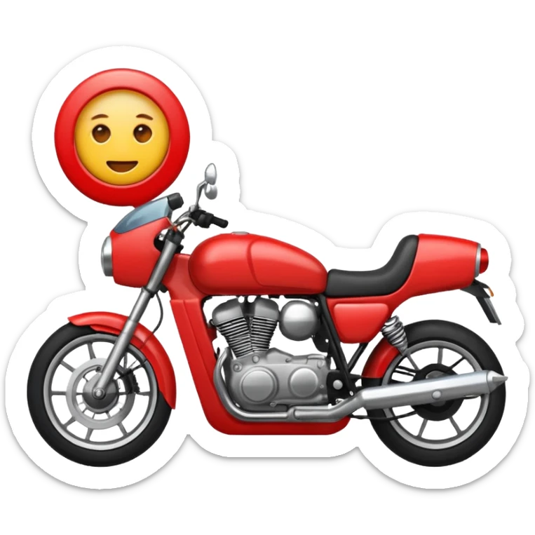 Vreau un emoji cu stop și sa fie împotriva motocicletelor sticker