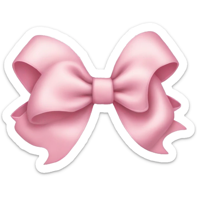 baby pink bow sticker