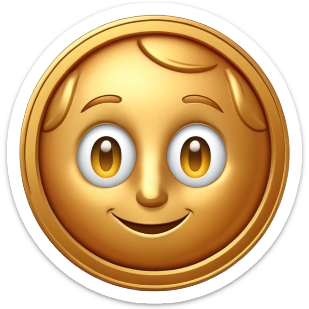 penny coin mascot with a cute face, money savvy, financial advisor character with dollar sign eyes sticker