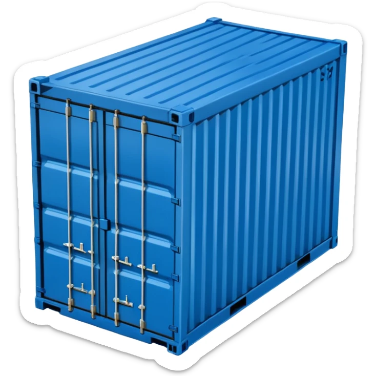 goods Contener emoji which is used for shipment of goods, single contaner sticker