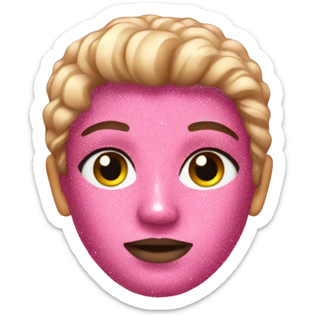 Pink glitter sticker