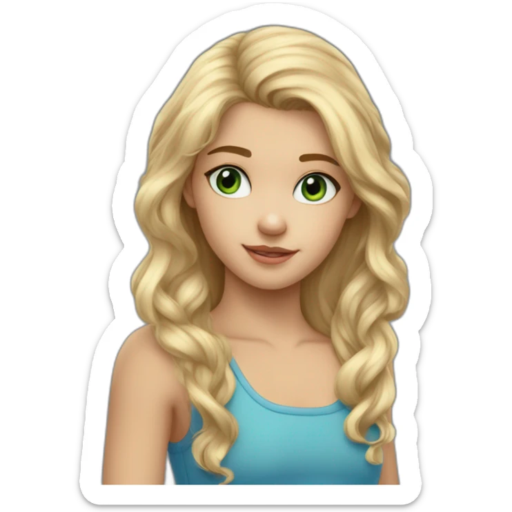 garcon grand blond aux yeux bleus câlin fille petite yeux verts cheveux blonds sticker