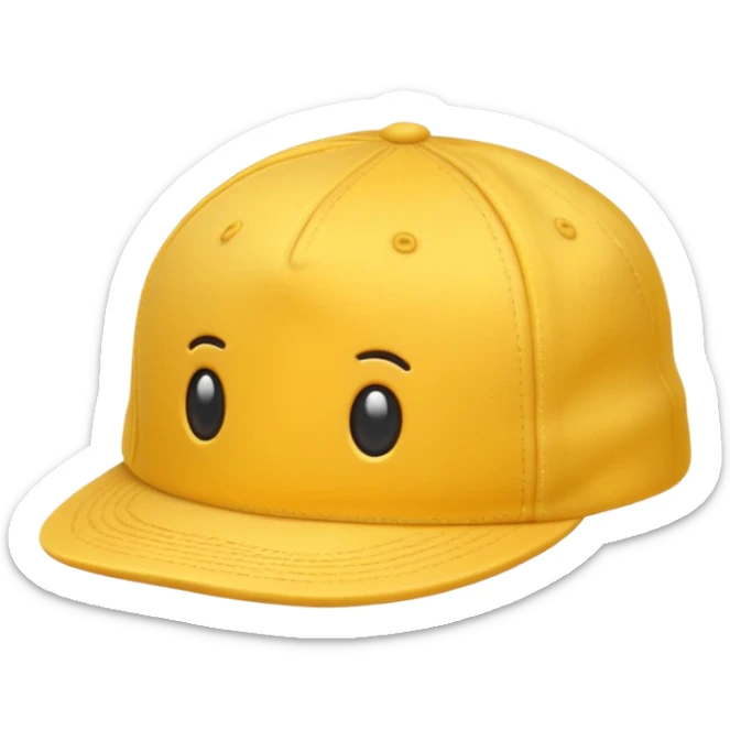 cap cloth yellow sticker