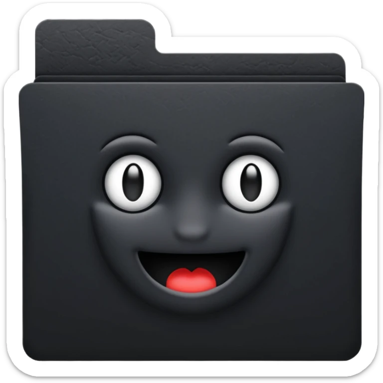 folder with black papers sticker