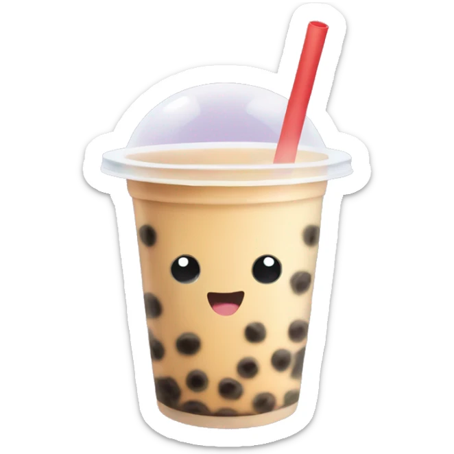 Bubble tea sticker
